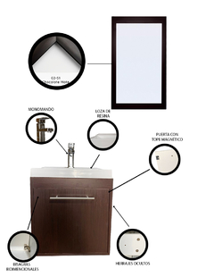 Gabinete Para Baño Con Espejo Decorativo OSTER - tienda en línea