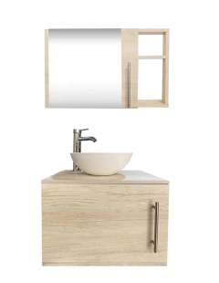 Combo Gabinete Para Baño VICERYS Con Ovalin Y Monomando + Botiquin