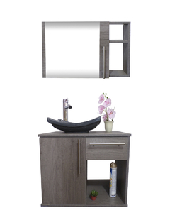 Gabinete Para Baño LUCERYS Con Lavamanos Gris Y Monomando + Botiquin en internet