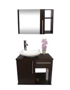 Gabinete Para Baño LUCERYS Con Lavamanos Gris Y Monomando + Botiquin en internet