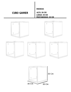 Librero Modular Cubos 6 - comprar en línea