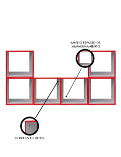 Librero Modular Cubos 6 - tienda en línea