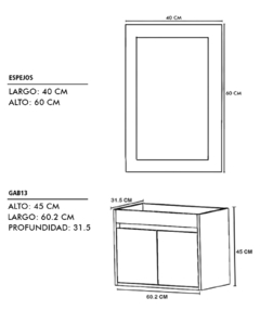 Gabinete Para Baño PIHA Con Espejo Decorativo - tienda en línea