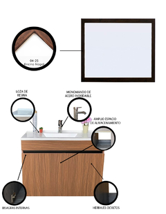 Gabinete Para Baño Con Espejo Decorativo JADE