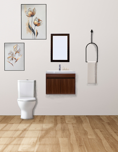 Gabinete Para Baño PIHA Con Espejo Decorativo - Decomobil