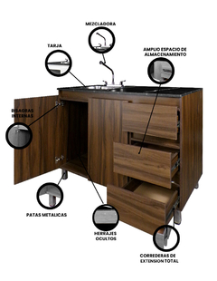 Imagen de Cocina Integral Completa Premium CLAVEL Con Tarja