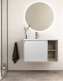 Gabinete De Baño CARLO Con Lavabo Y Llave Minimalista - Decomobil