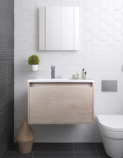 Gabinete De Baño TURNER Con Lavabo y Llave Minimalista en internet