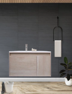 Imagen de Gabinete Para Baño Con Lavabo STANNIS Flotante Minimalista