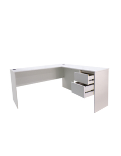 Escritorio En L Day Lily Con Cajón Y Pasacables - comprar en línea
