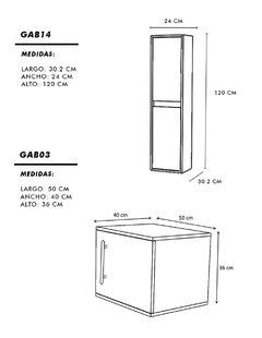 Imagen de Combo de Gabinete Para Baño Con Ovalin y Monomando + Gabinete Organizador Levsha