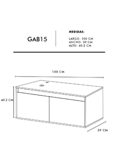 Imagen de Gabinete Flotante Para Baño Con Lavamanos Y Llave OLIVIA