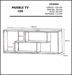 Mueble Para Tv - 150 Centro De Entretenimiento - Decomobil