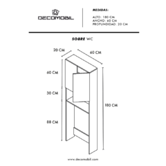 Gabinete para inodoro Zeus - Decomobil