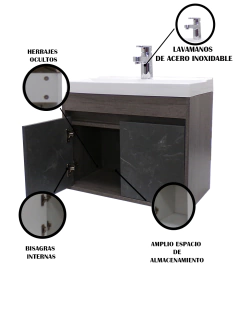 Imagen de Gabinete Flotante Para Baño Mariam Con Lavabo Y Monomando