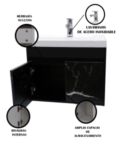 Gabinete Flotante Para Baño Mariam Con Lavabo Y Monomando - comprar en línea
