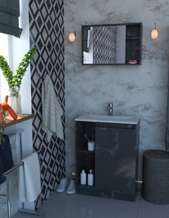 Combo Gabinete Para Baño ROMA Y Botiquín Con Espejo. en internet