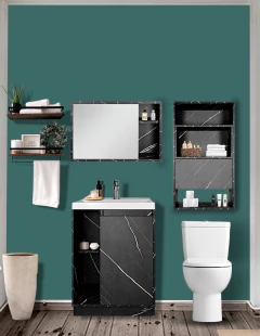 Combo Gabinete De Baño VIENA Mueble Sobre WC Y Botiquin. - tienda en línea