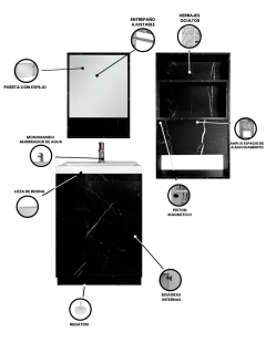Combo Gabinete De Baño DUBLÍN Mueble Sobre WC Y Botiquin. - comprar en línea