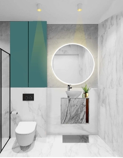 Gabinete Para Baño AARON Minimalista Sin Ovalin Ni Llave - Decomobil
