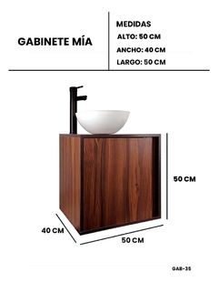 Gabinete Para Baño MIA Con Ovalin Y Llave Minimalista - comprar en línea