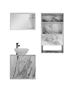 Combo Gabinete De Baño CHICAGO Sobre WC Y Con Botiquín.