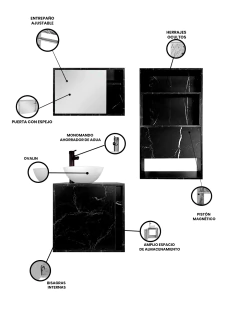 Combo Gabinete De Baño CHICAGO Sobre WC Y Con Botiquín.