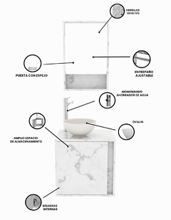 Combo Gabinete De Baño CAIRO Y Botiquín Con Espejo - tienda en línea
