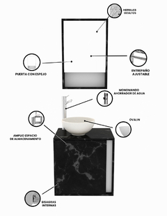 Combo Gabinete De Baño CAIRO Y Botiquín Con Espejo