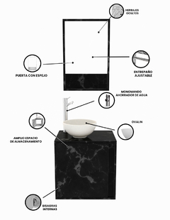 Combo Gabinete De Baño CAIRO Y Botiquín Con Espejo - comprar en línea