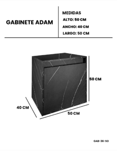 Gabinete De Baño ADAM Minimalista Sin Ovalin Ni Llave - comprar en línea