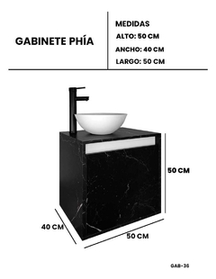 Gabinete Para Baño PHÍA Con Lavabo Y Llave Minimalista - comprar en línea