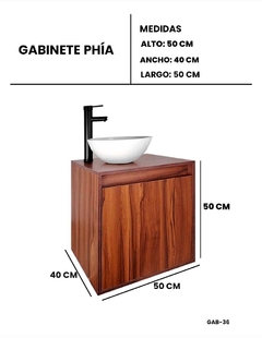 Imagen de Gabinete Para Baño PHÍA Con Lavabo Y Llave Minimalista