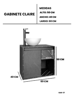 Gabinete De Baño Con Lavabo CLAIRE Con Ovalin Minimalista en internet