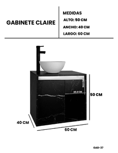 Gabinete De Baño Con Lavabo CLAIRE Con Ovalin Minimalista