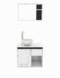 Combo Gabinete De Baño MÓNACO Y Botiquín Con Espejo - Decomobil