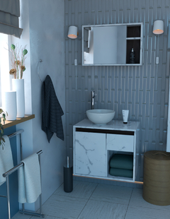 Combo Gabinete De Baño MÓNACO Y Botiquín Con Espejo