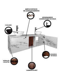 Mueble Para Baño APOLO Ovalin Y Monomando Dobles - tienda en línea