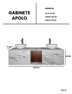 Imagen de Mueble Para Baño APOLO Ovalin Y Monomando Dobles