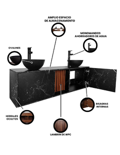 Mueble Para Baño APOLO Ovalin Y Monomando Dobles - comprar en línea