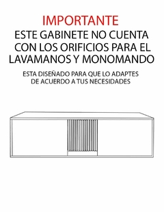 Mueble Gabinete Para Baño ATLAS Sin Ovalin Ni Monomando - comprar en línea