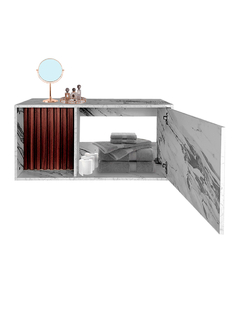 Gabinete Flotante Para Baño LUKE Sin Llave Y Ovalín - Decomobil