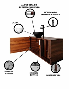 Gabinete Para Baño ARES Con Ovalin Y Monomando - Decomobil