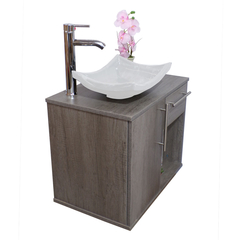 Gabinete Para Baño Con Lavamanos Y Monomando MILORI Con Puerta Y Cajón - tienda en línea