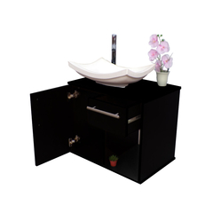 Gabinete Para Baño Con Lavamanos Y Monomando MILORI Con Puerta Y Cajón