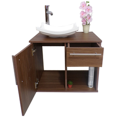Gabinete Para Baño Con Lavamanos Y Monomando MILORI Con Puerta Y Cajón - comprar en línea