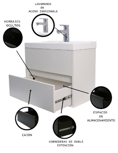 Gabinete Para Baño Con Lavamanos Y Monomando Vanity