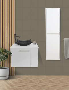 Combo de Gabinete Para Baño Lavamanos y Monomando Derecho + Gabinete Organizador Garnier - Decomobil