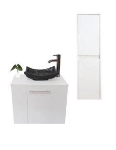 Imagen de Combo De Gabinete Para Baño Lavamanos Y Monomando Izquierdo + Gabinete Organizador Garnier