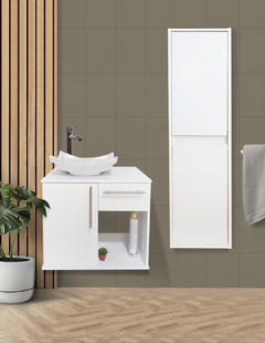 Combo De Gabinete Para Baño Lavamanos Y Monomando + Gabinete Organizador Jacquemart - tienda en línea